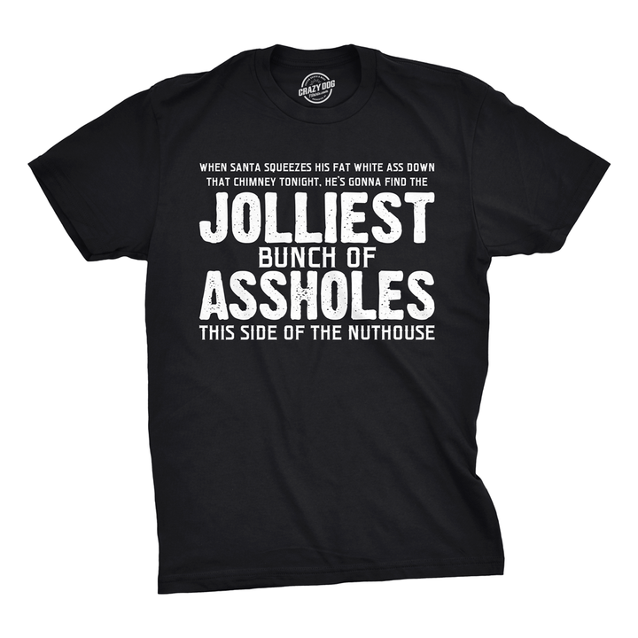 Funny Heather Black - Jolliest Jolliest Bunch Of Assholes Mens T Shirt Nerdy Christmas TV & Movies Tee