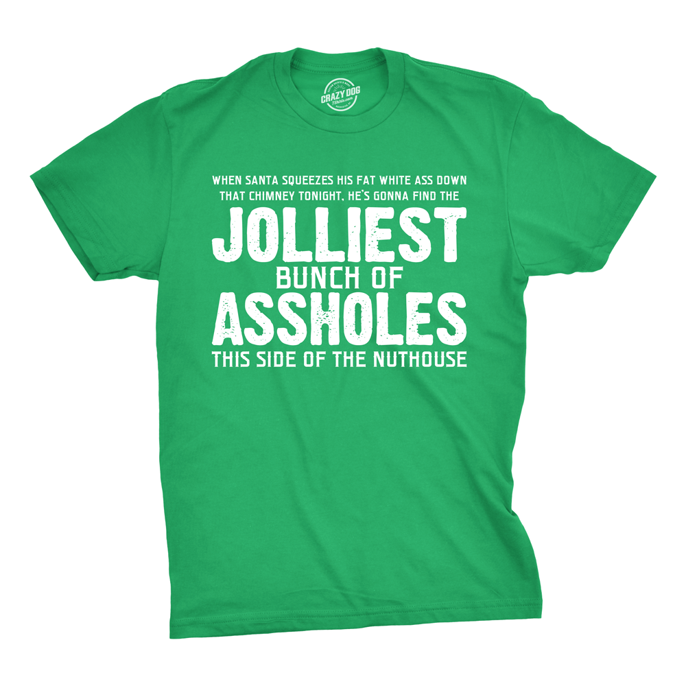 Funny Heather Green - Jolliest Jolliest Bunch Of Assholes Mens T Shirt Nerdy Christmas TV &amp; Movies Tee