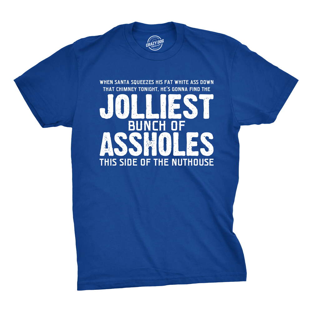 Funny Heather Royal - Jolliest Jolliest Bunch Of Assholes Mens T Shirt Nerdy Christmas TV & Movies Tee