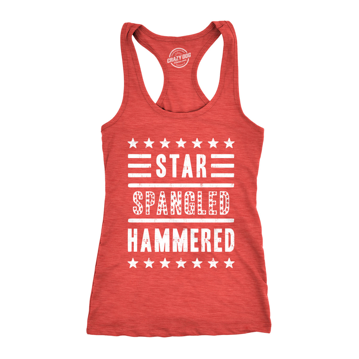 Funny Heather Red Womens Tank Top Nerdy Fourth of July Drinking Tee