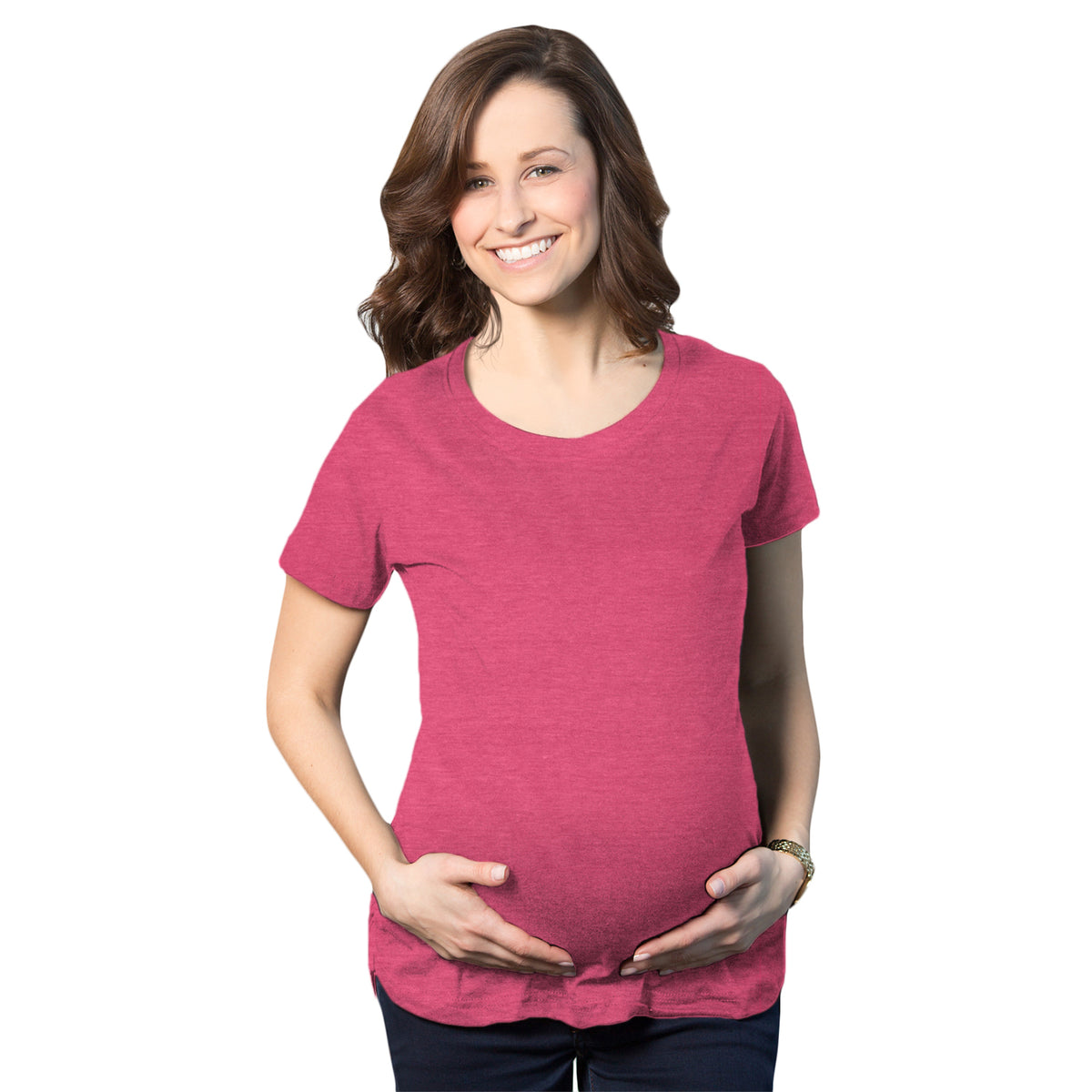 Funny Heather Pink Maternity T Shirt Nerdy Tee