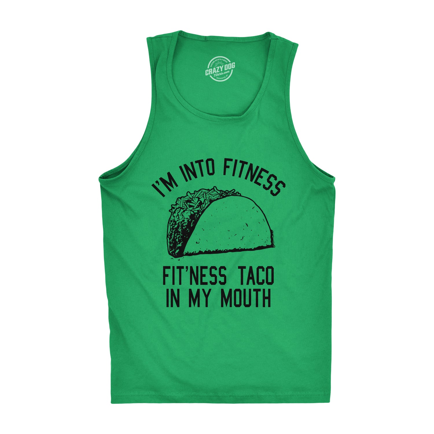 Funny Light Heather Grey - Fitness Taco I'm Into Fitness Fit'ness Taco In My Mouth Mens Tank Top Nerdy Cinco De Mayo Fitness Tee