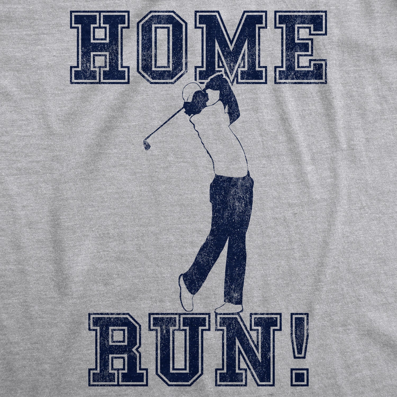 Funny Light Heather Grey - Home Run Home Run Golf Mens T Shirt Nerdy Baseball Golf Tee