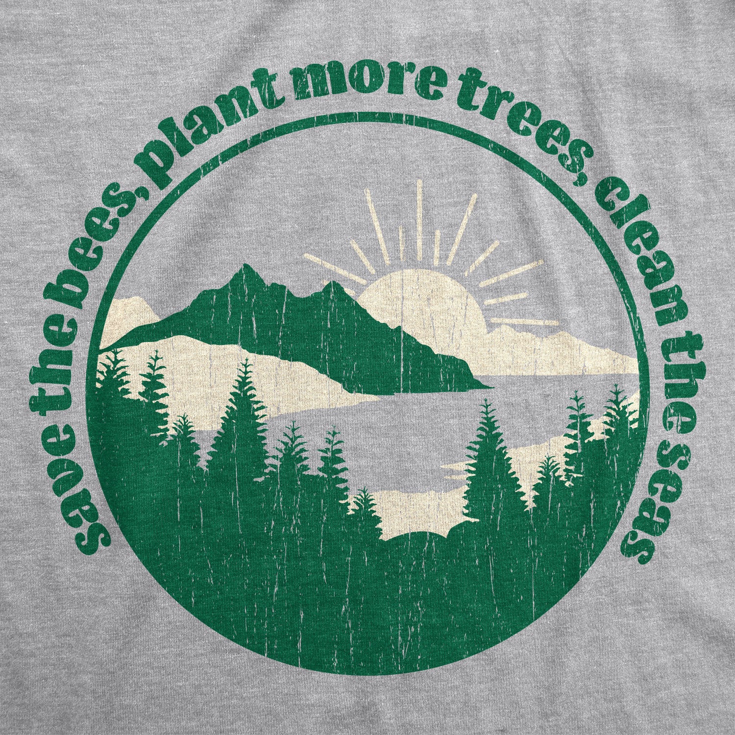 Funny Light Heather Grey - Save Bees Save The Bees Plant More Trees Womens T Shirt Nerdy Earth Tee