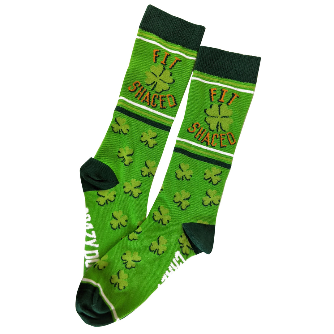 Men's Fit Shaced Socks Funny St Patricks Day Irish Drinking Party Novelty Socks