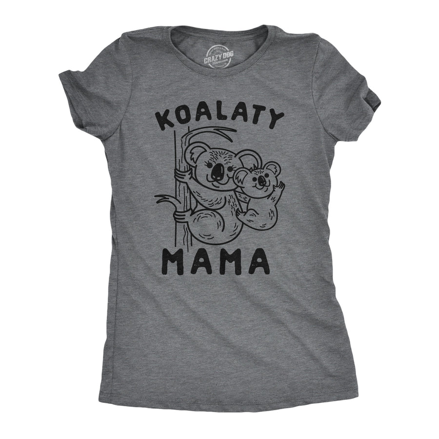 Funny Dark Heather Grey - Koalaty Mama Koalaty Mama Womens T Shirt Nerdy Mother's Day Animal Tee
