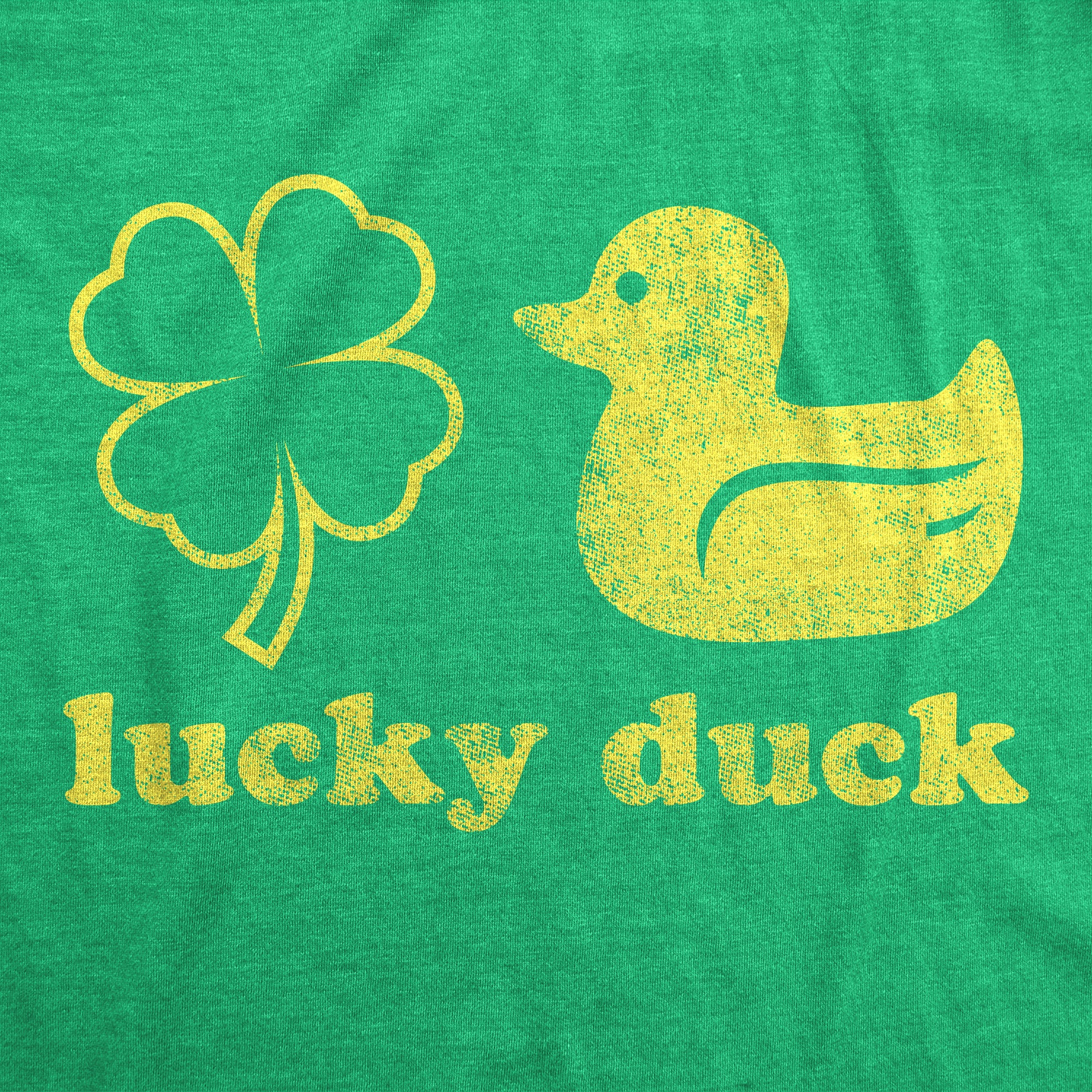 Funny Heather Green - Lucky Duck Lucky Duck Mens T Shirt Nerdy Saint Patrick's Day Tee