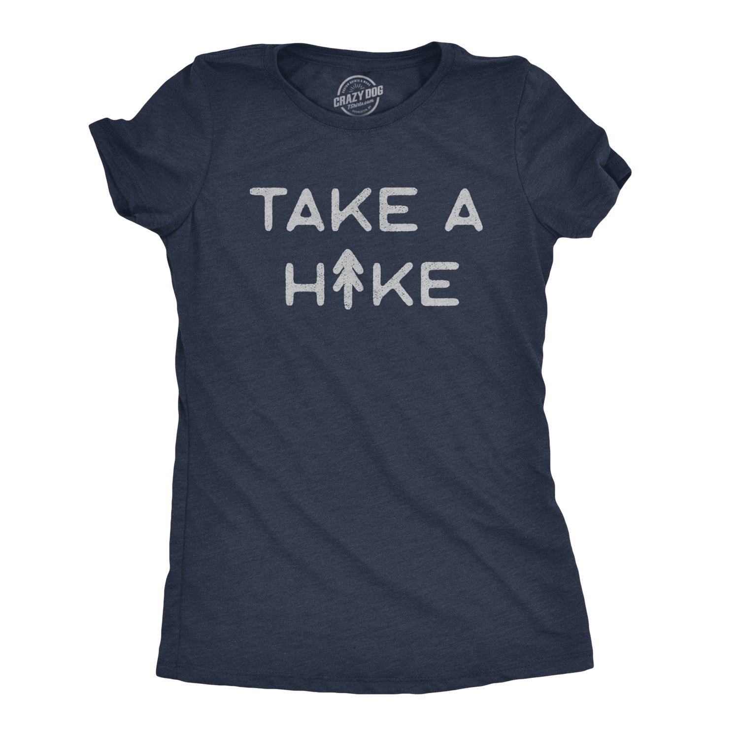 Funny Heather Navy - Take a Hike Take A Hike Womens T Shirt Nerdy Camping Tee