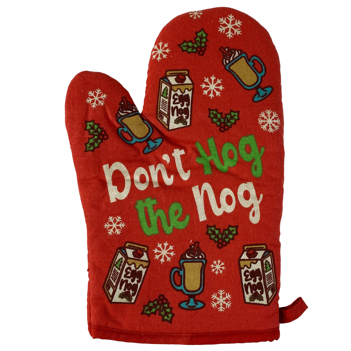 Funny Red Don&#39;t Hog The Nog Nerdy Christmas Tee