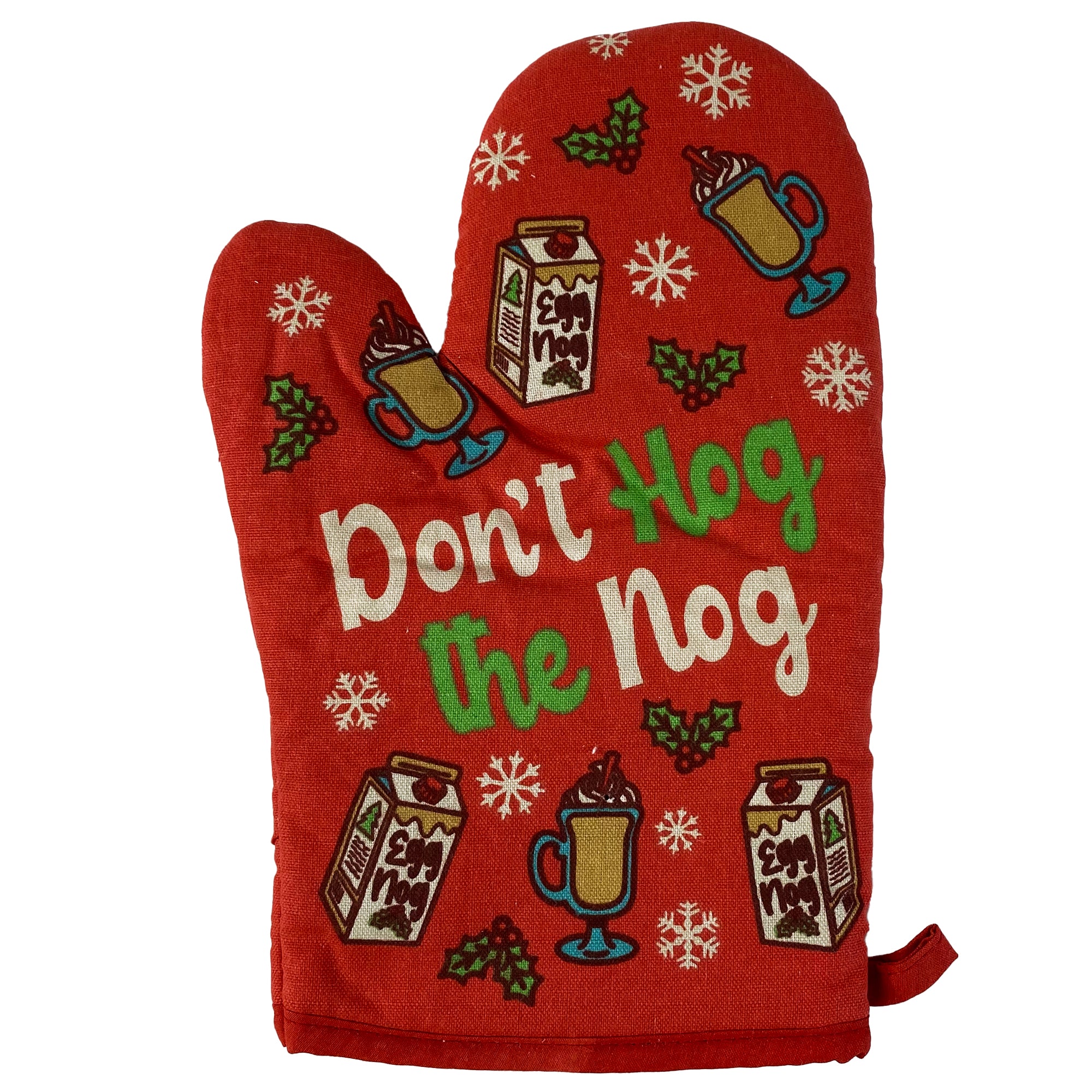 Funny Red Don't Hog The Nog Nerdy Christmas Tee