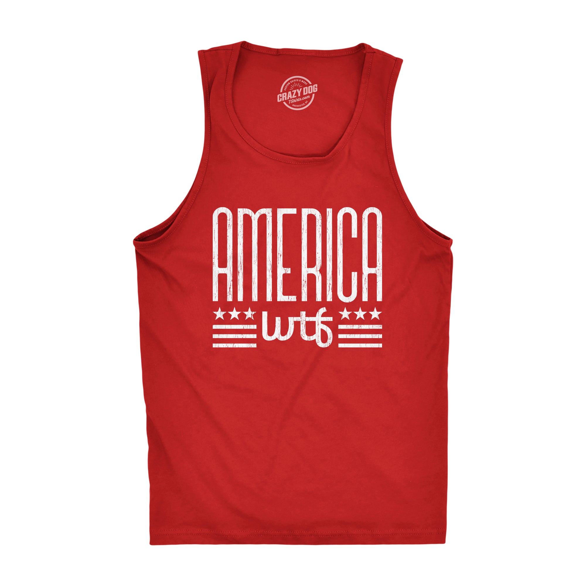 Funny Royal America WTF Mens Tank Top Nerdy Fourth Of July Sarcastic Tee