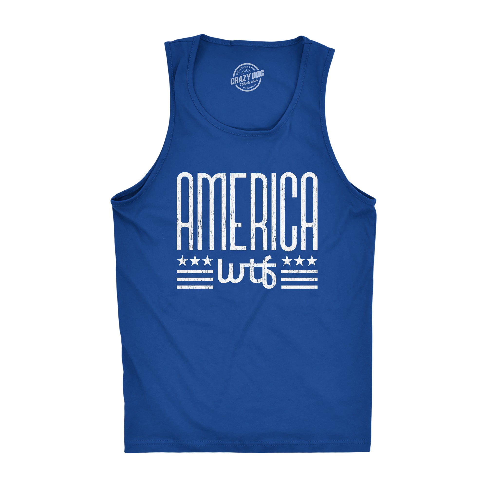 Funny Royal America WTF Mens Tank Top Nerdy Fourth Of July Sarcastic Tee