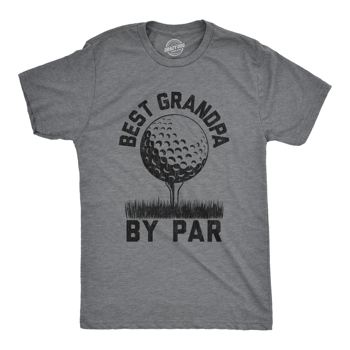 Funny Dark Heather Grey - Grandpa by Par Best Grandpa By Par Mens T Shirt Nerdy Father&#39;s Day Golf Grandfather Tee