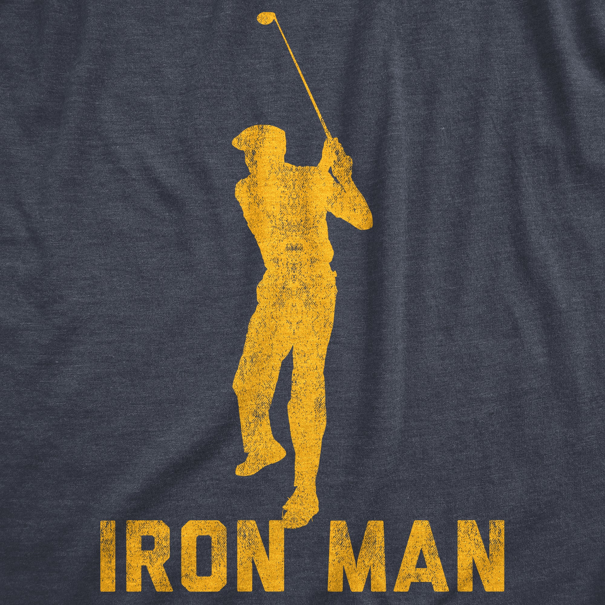 Funny Heather Navy - Iron Man Iron Man Mens T Shirt Nerdy Father's Day Golf TV & Movies Tee