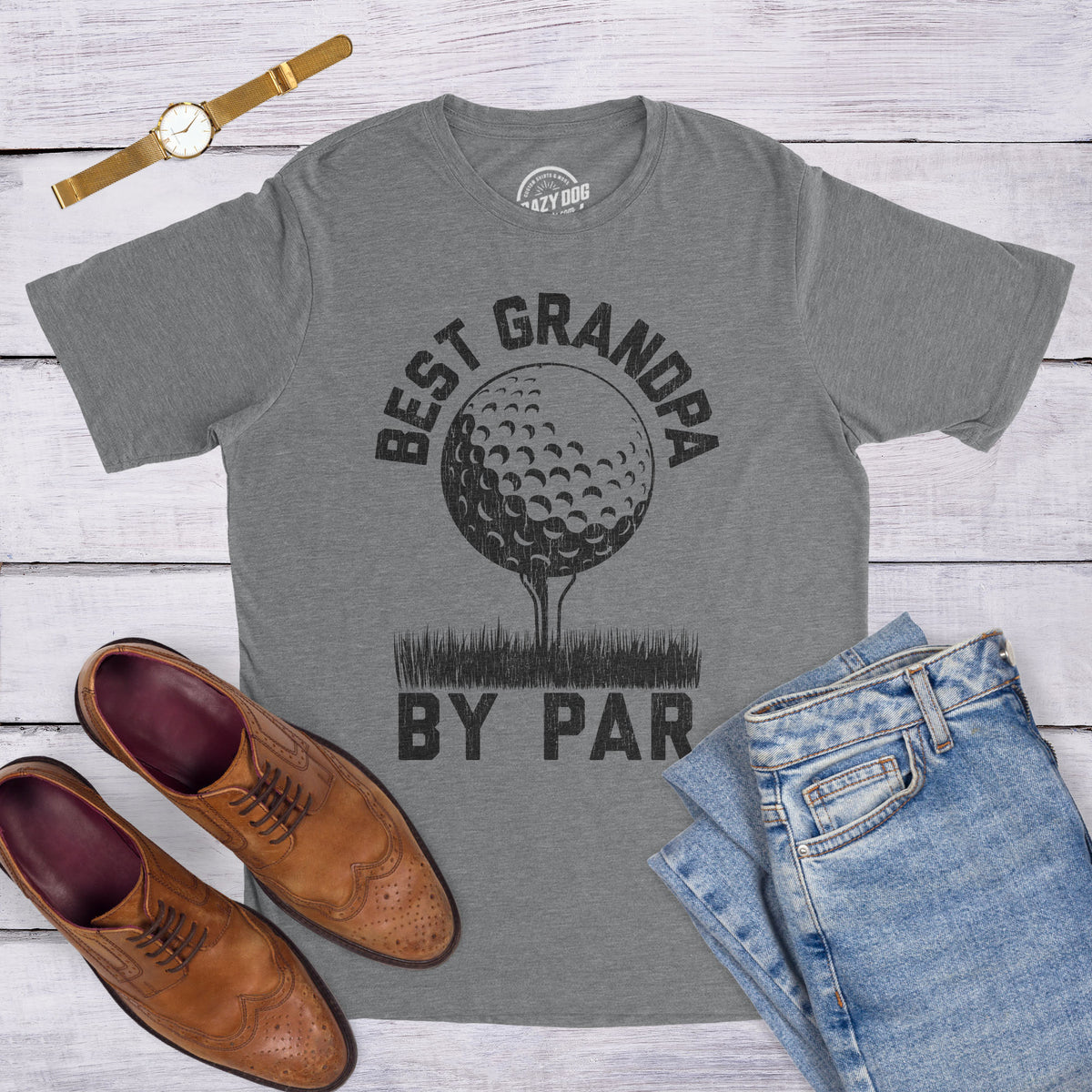 Best Grandpa By Par Men&#39;s T Shirt