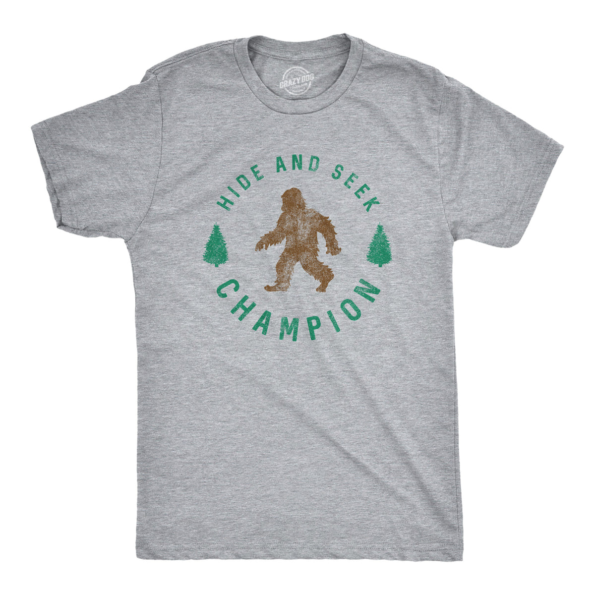 Funny Light Heather Grey Hide And Seek Champion Mens T Shirt Nerdy camping Tee
