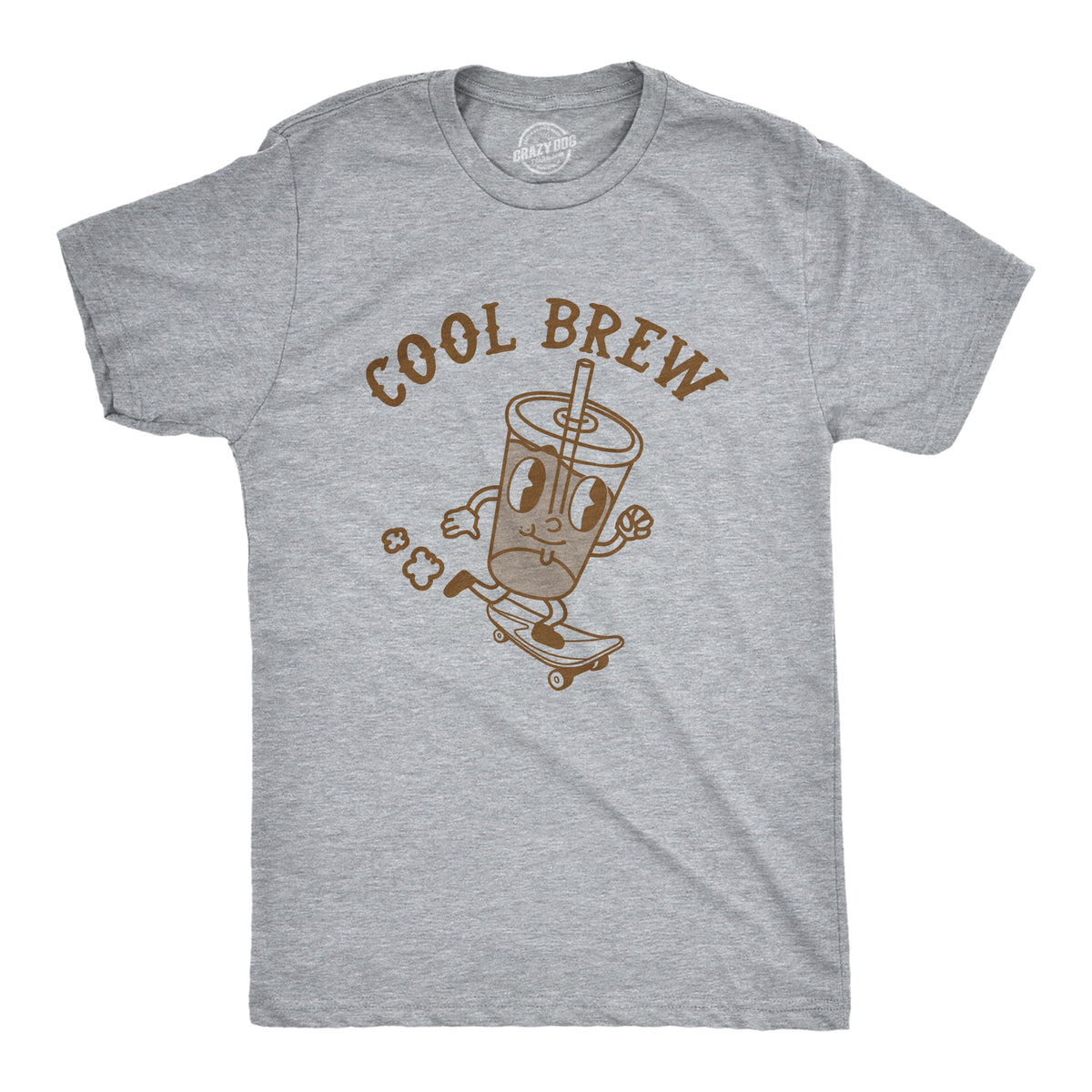 Funny Light Heather Grey - COOL Cool Brew Mens T Shirt Nerdy Sarcastic Coffee Tee