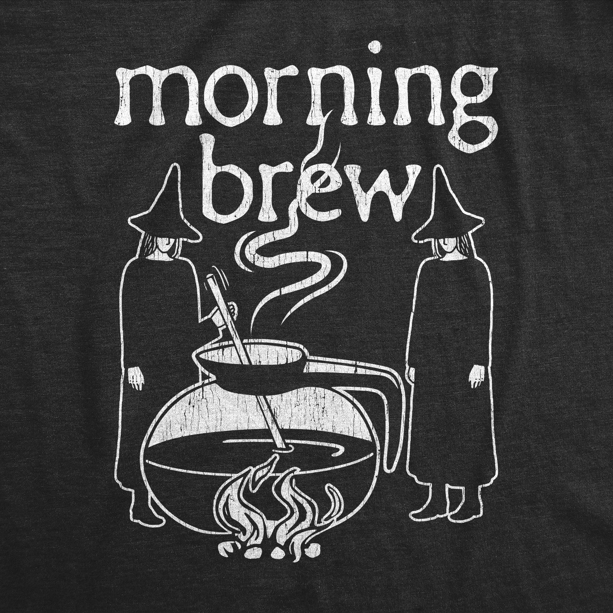 Funny Heather Black - BREW Morning Brew Womens T Shirt Nerdy Coffee Tee