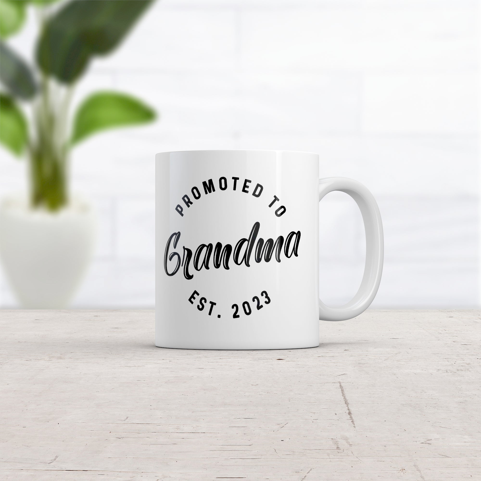 Funny White Promoted To Grandma 20XX Coffee Mug Nerdy Mother's Day Grandmother Tee