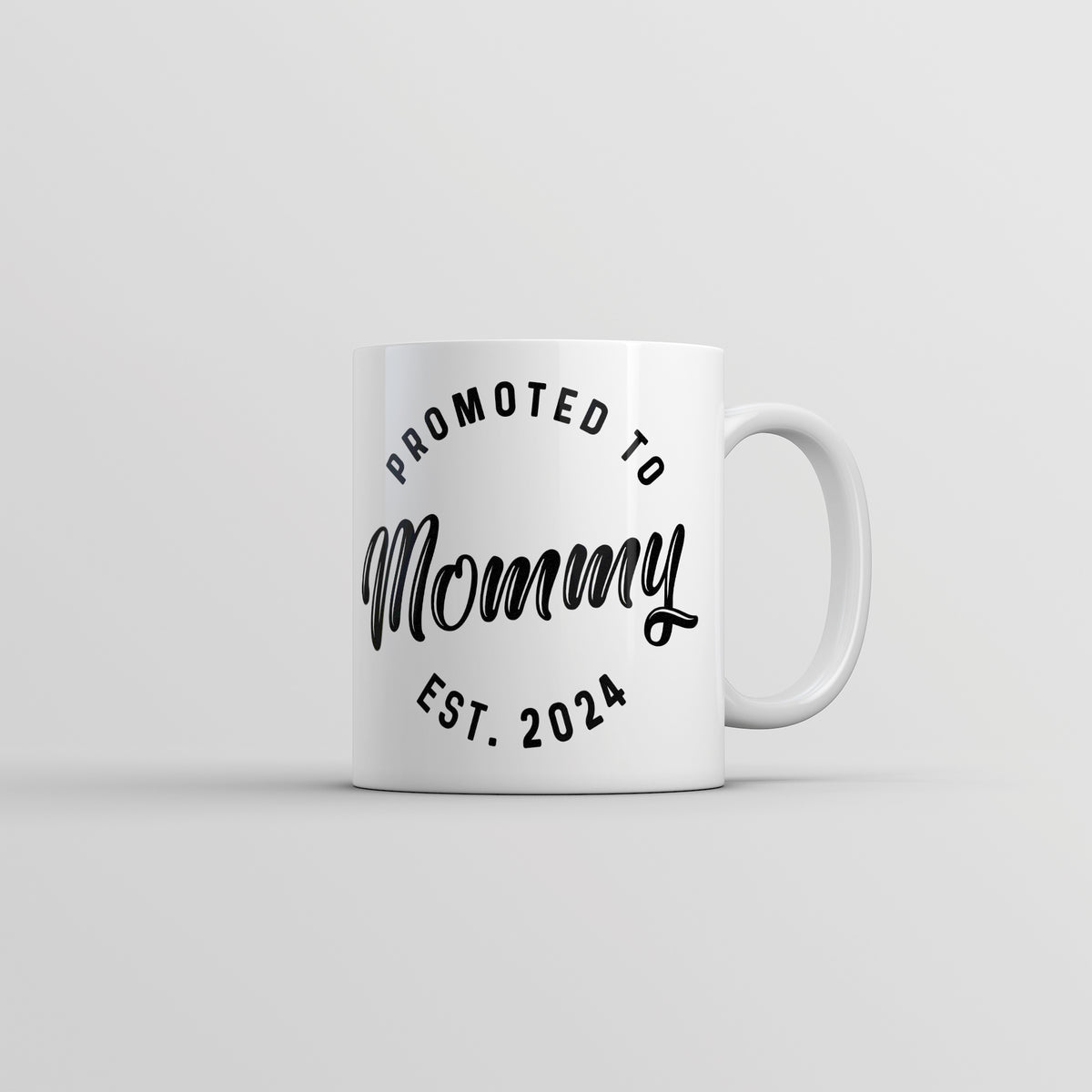 Funny White Promoted To Mommy 2024 Coffee Mug Nerdy Mother&#39;s Day Tee