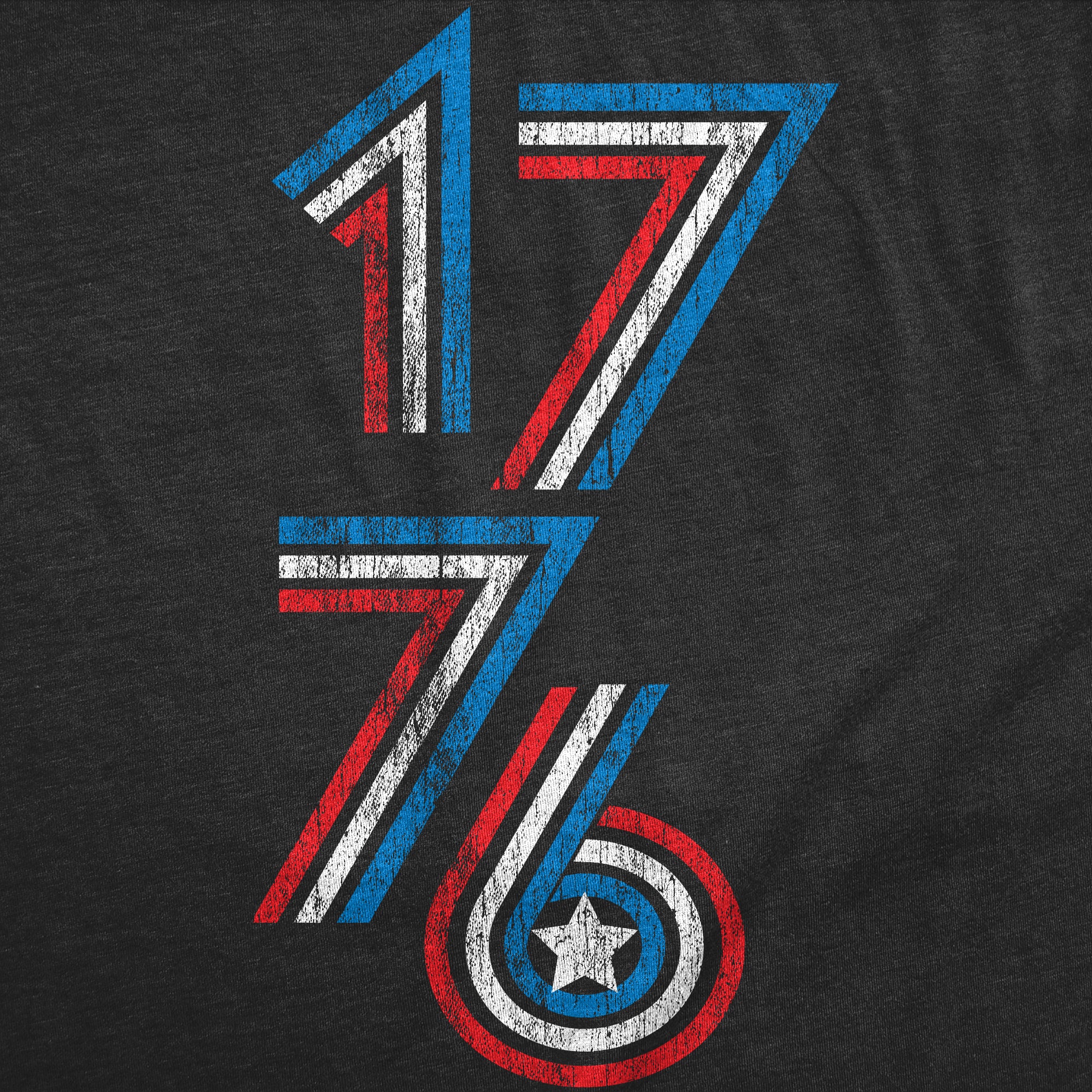 Funny Heather Black - 1776 Stripes 1776 Stripes Mens T Shirt Nerdy Fourth Of July Tee