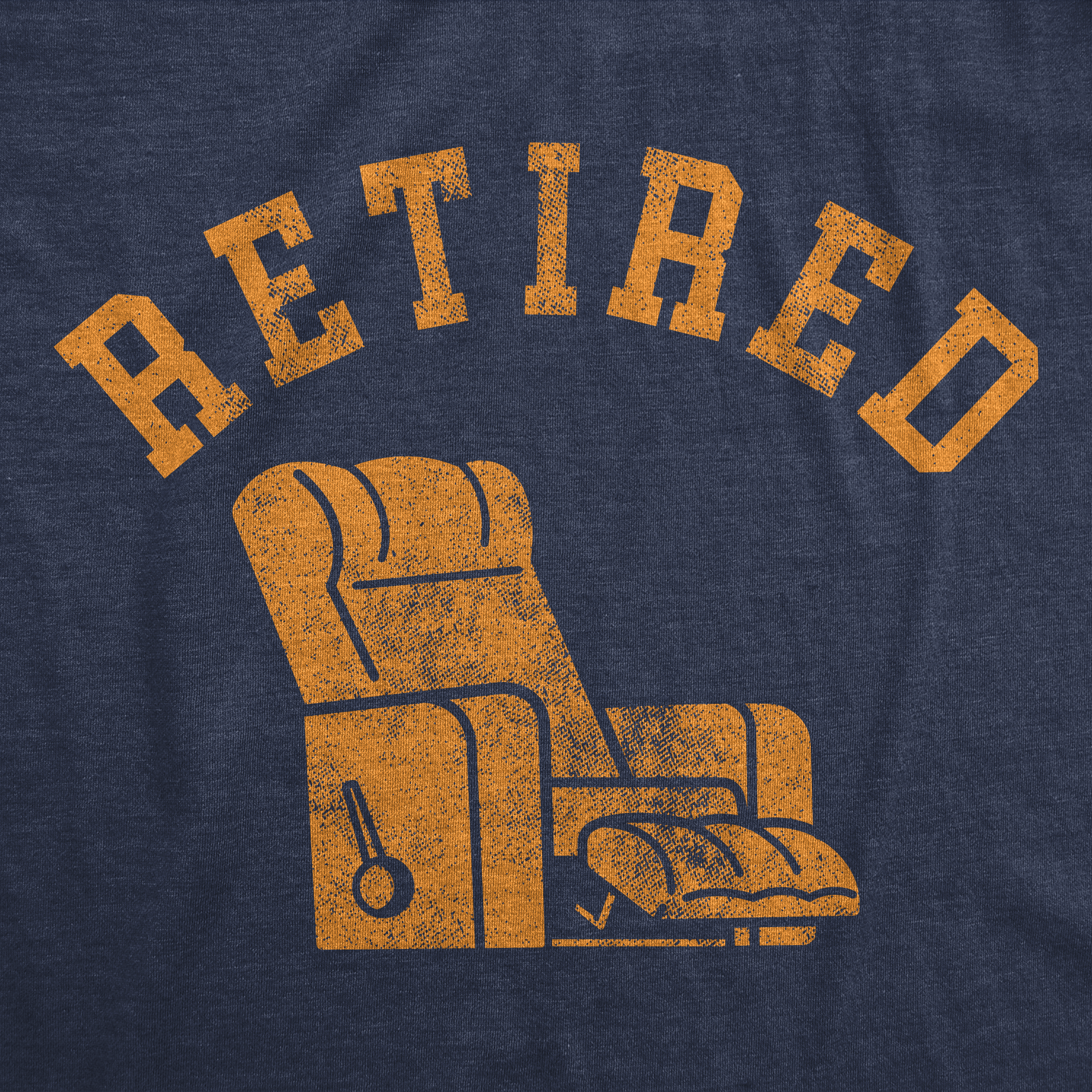 Funny Heather Navy - Retired Recliner Retired Recliner Mens T Shirt Nerdy sarcastic Tee