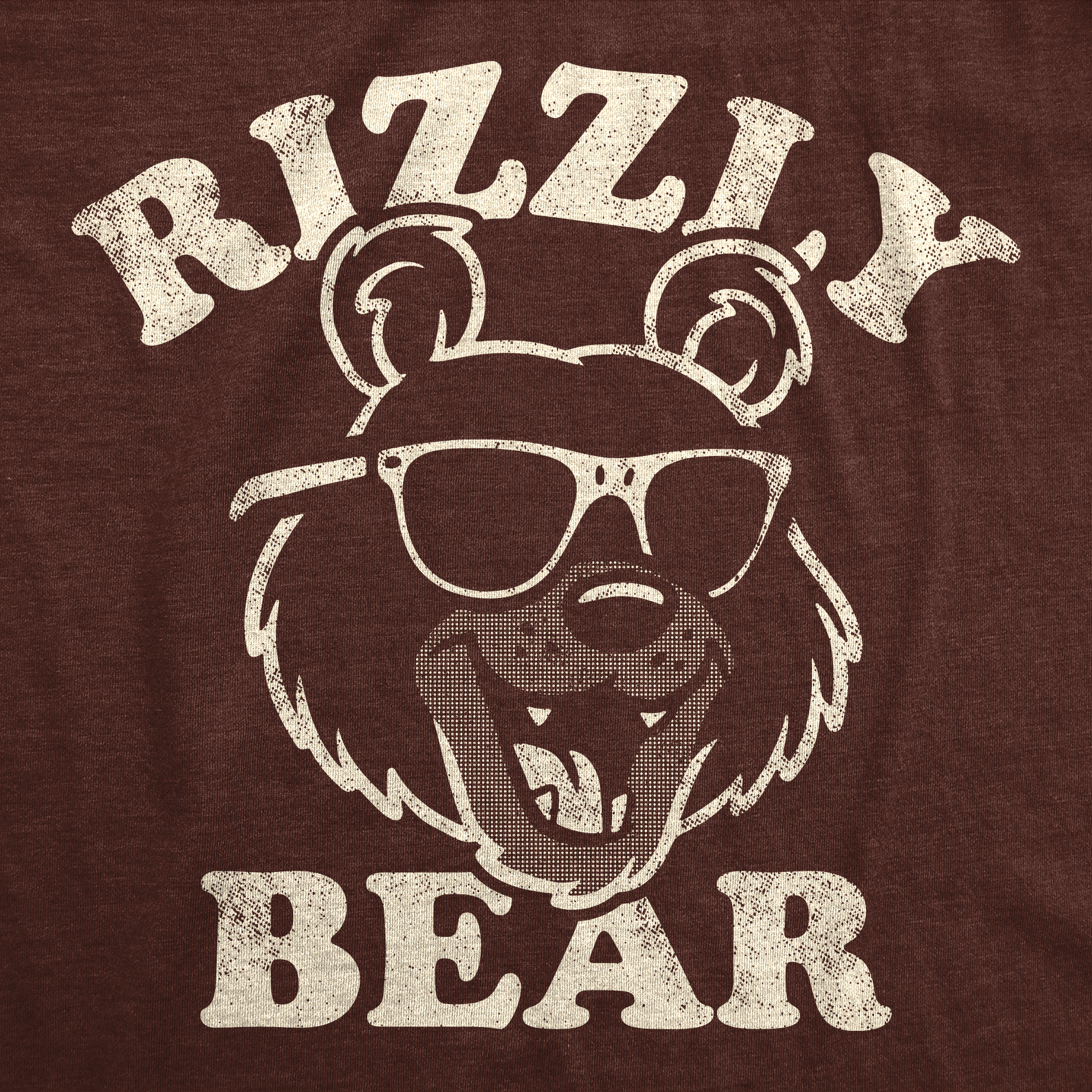 Funny Heather Brown - Rizzly Bear Rizzly Bear Mens T Shirt Nerdy sarcastic animal Tee