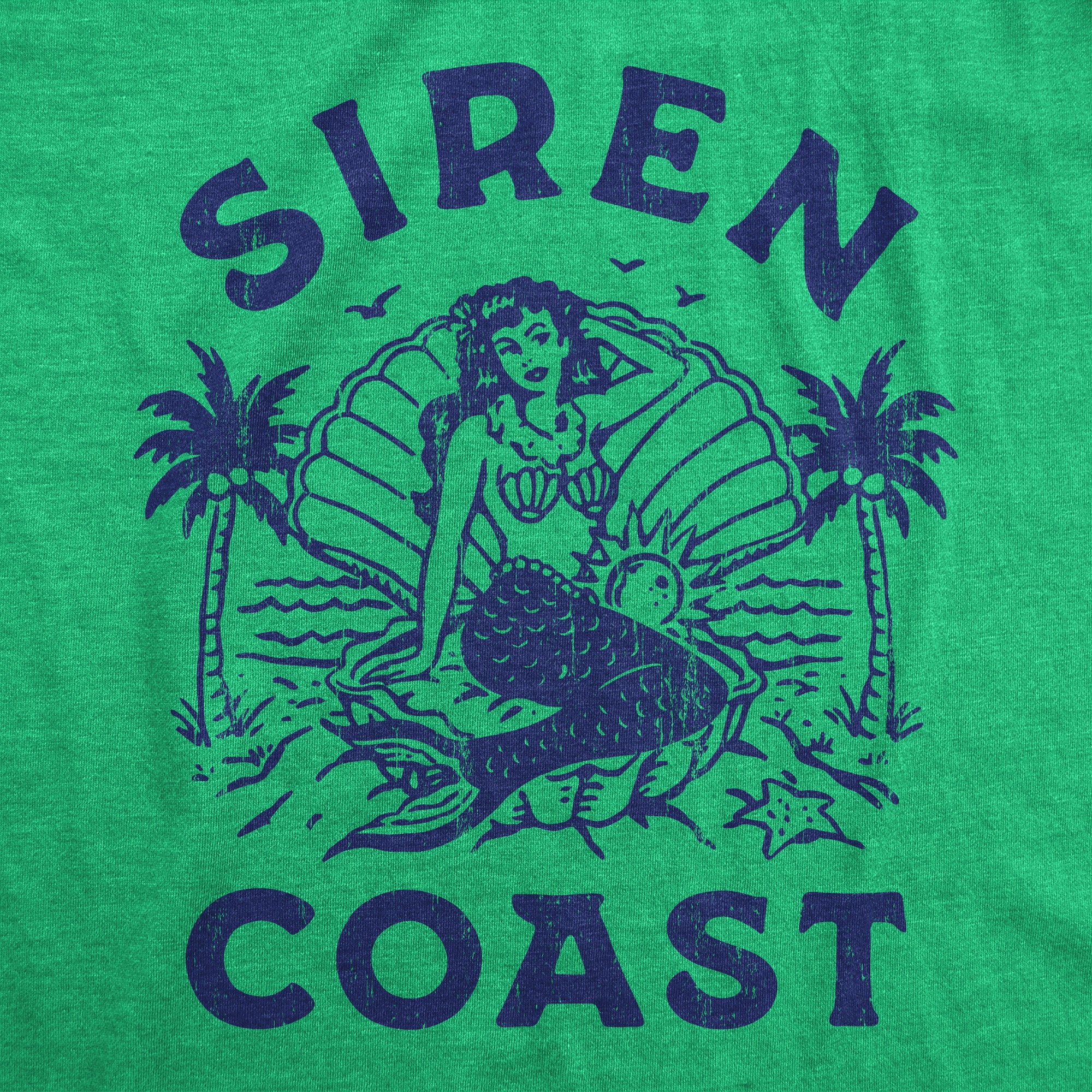 Funny Heather Green - Siren Coast Siren Coast Womens T Shirt Nerdy sarcastic Tee