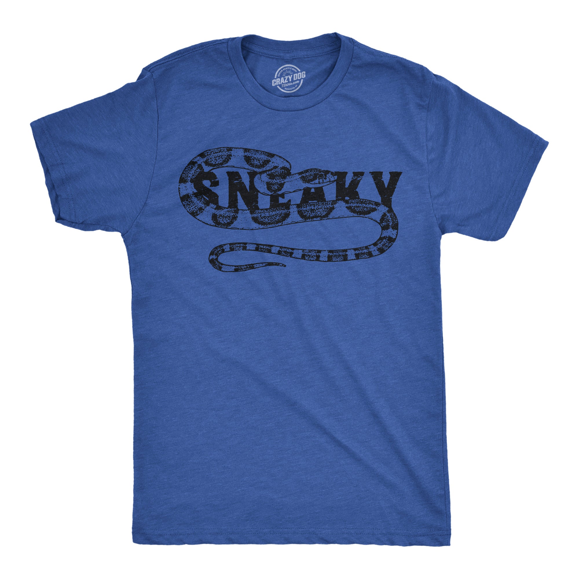 Funny Heather Royal - Sneaky Snake Sneaky Snake Mens T Shirt Nerdy animal sarcastic Tee