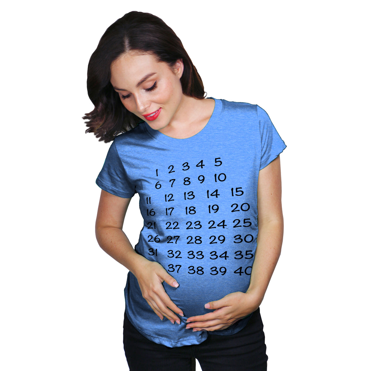 Funny Heather Royal Calendar Countdown Maternity T Shirt Nerdy Tee