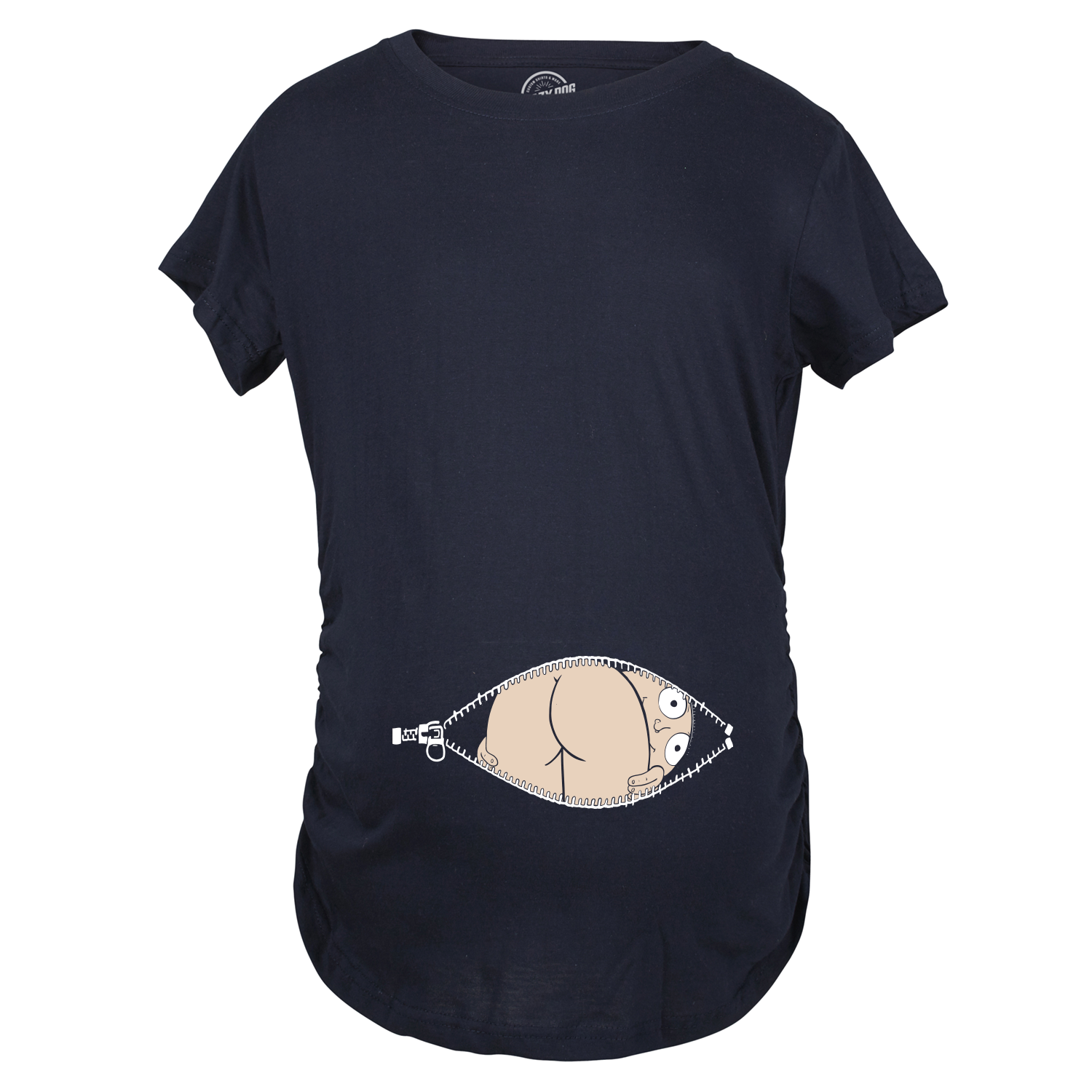 Funny Baby Mooning Maternity T Shirt Nerdy Peeking Toilet Tee