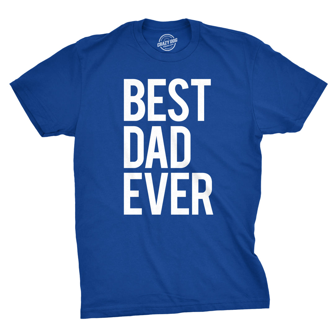 Funny Heather Royal Best Dad Ever Mens T Shirt Nerdy Father's Day Tee