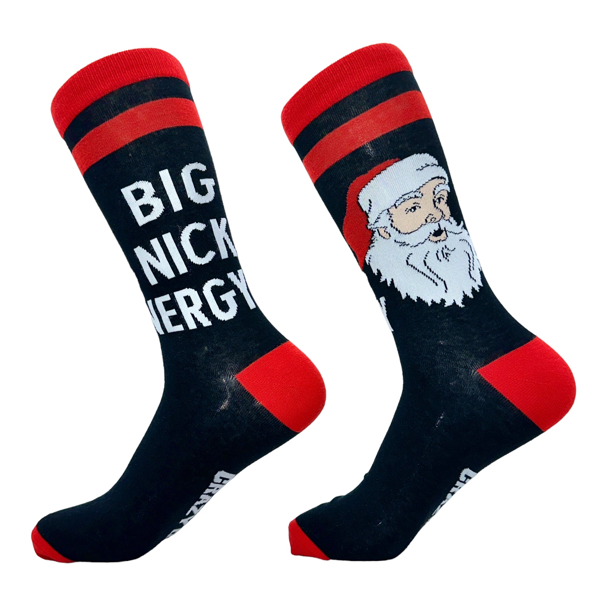 Funny Black - Big Nick Men's Big Nick Energy Sock Nerdy Christmas Sarcastic Tee