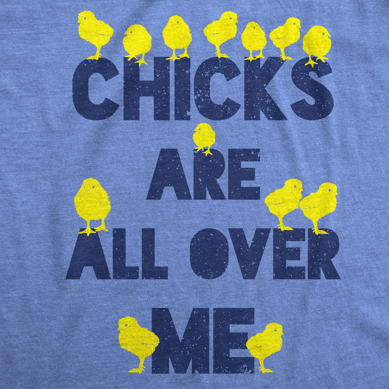 Funny Chicks Are All Over Me Mens T Shirt Nerdy Easter sex Tee