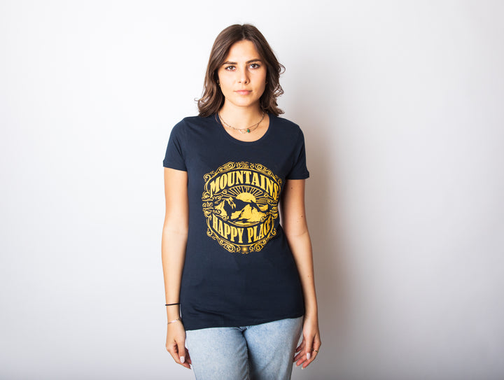 Mountains Are My Happy Place Women's T Shirt