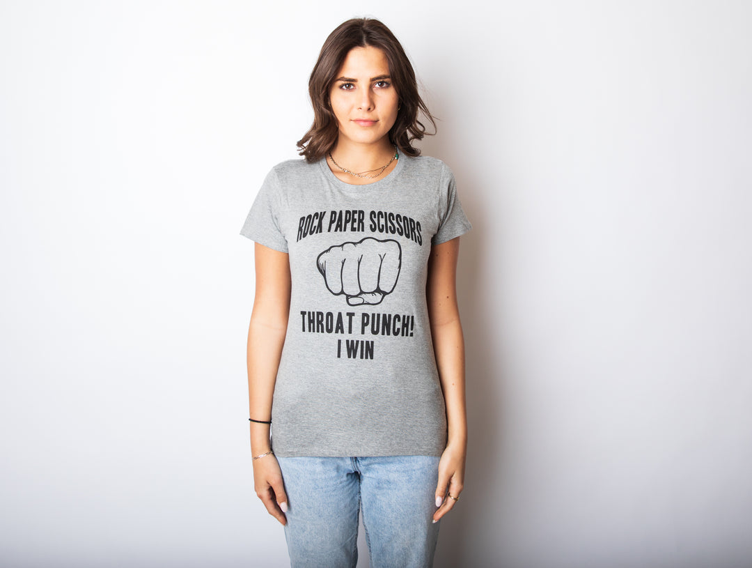 Rock Paper Scissors Throat Punch Women's T Shirt