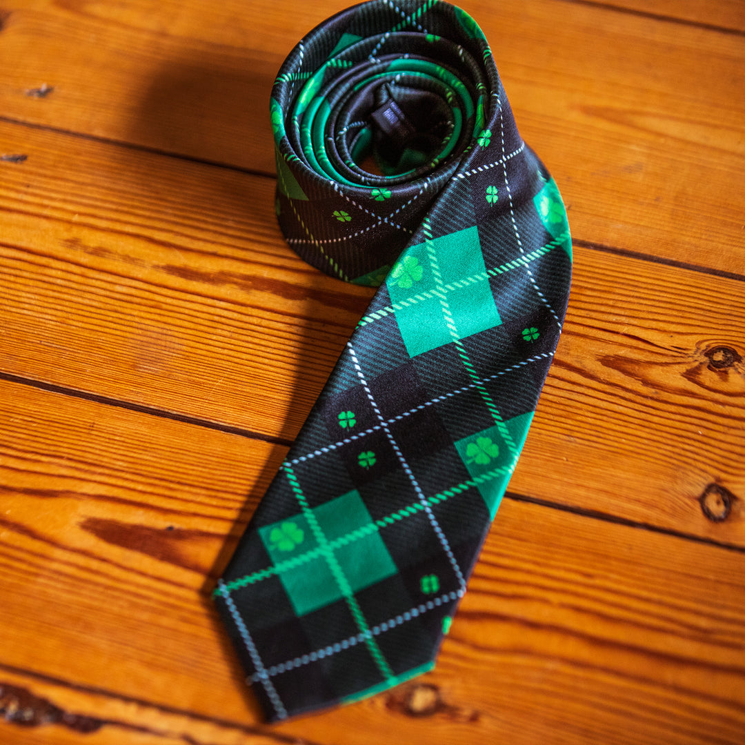 St. Patrick's Day Plaid Neck Tie