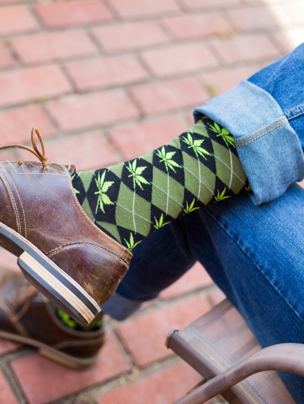 Argyle Marijuana Socks