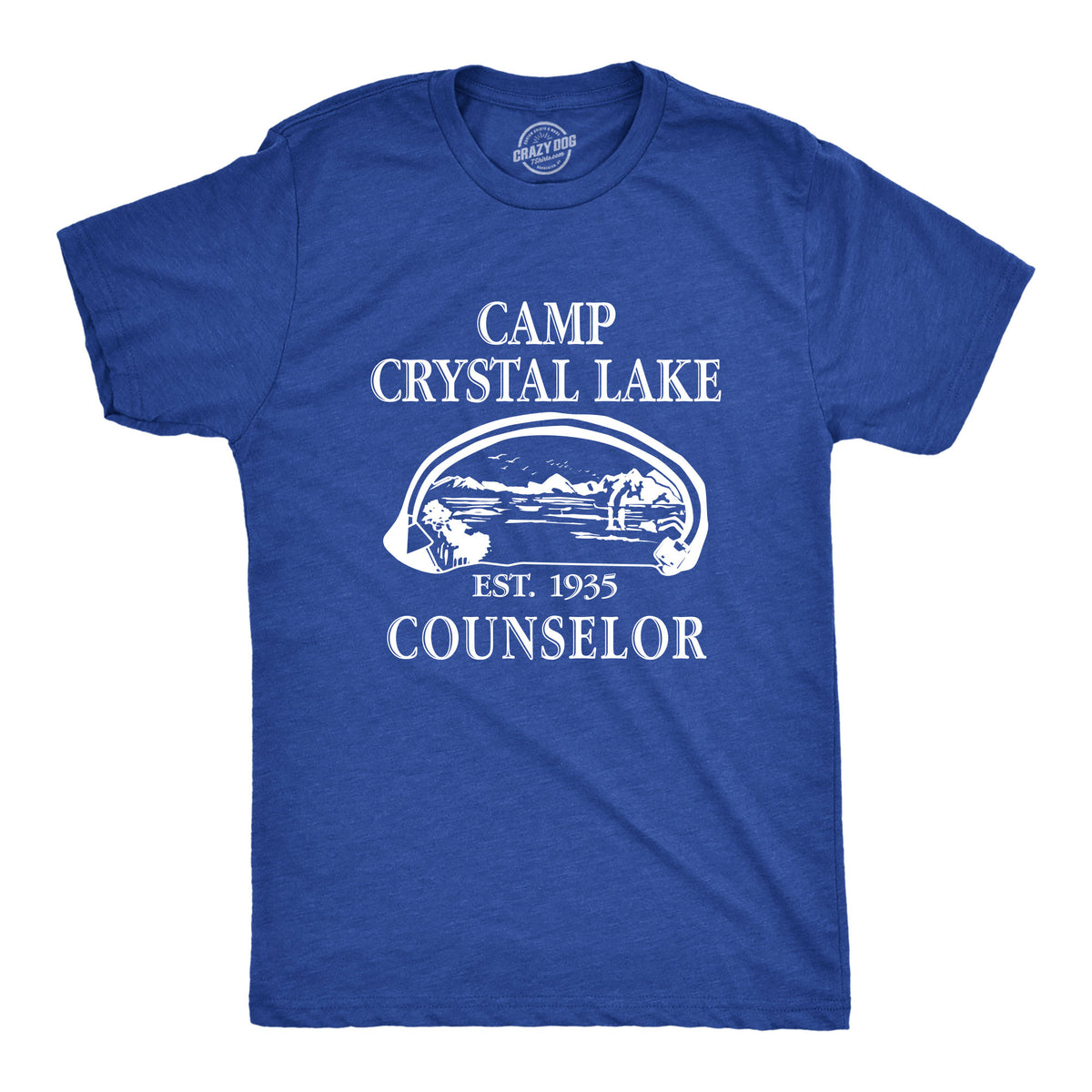 Funny Heather Royal Camp Crystal Lake Mens T Shirt Nerdy Halloween TV &amp; Movies Camping Retro Tee