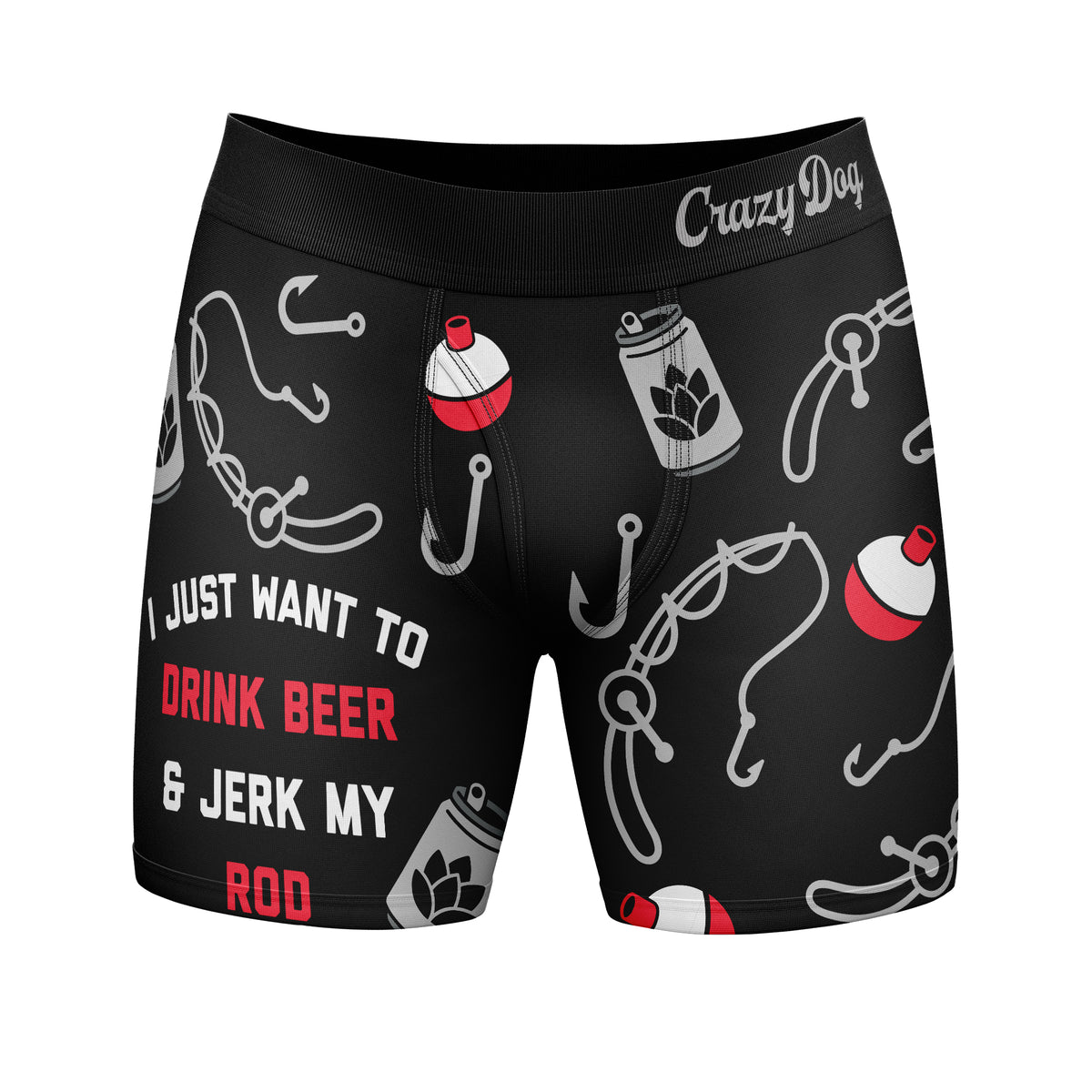 Funny Jerk Rod I Just Want To Drink Beer And Jerk My Rod Nerdy Father&#39;s Day Fishing Drinking Sarcastic Tee