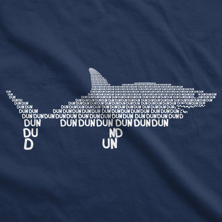 Dun Dun Dun Graphic Shark Text Men's T Shirt