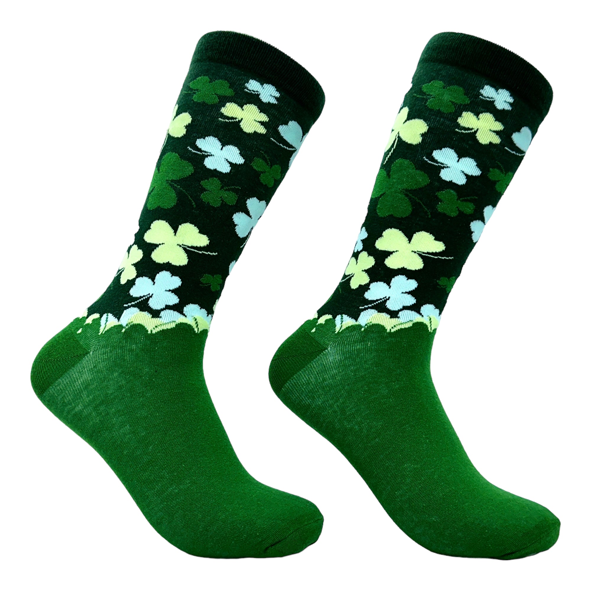 Funny Green - Falling Cloves Men's Falling Cloves Sock Nerdy Saint Patrick's Day Tee