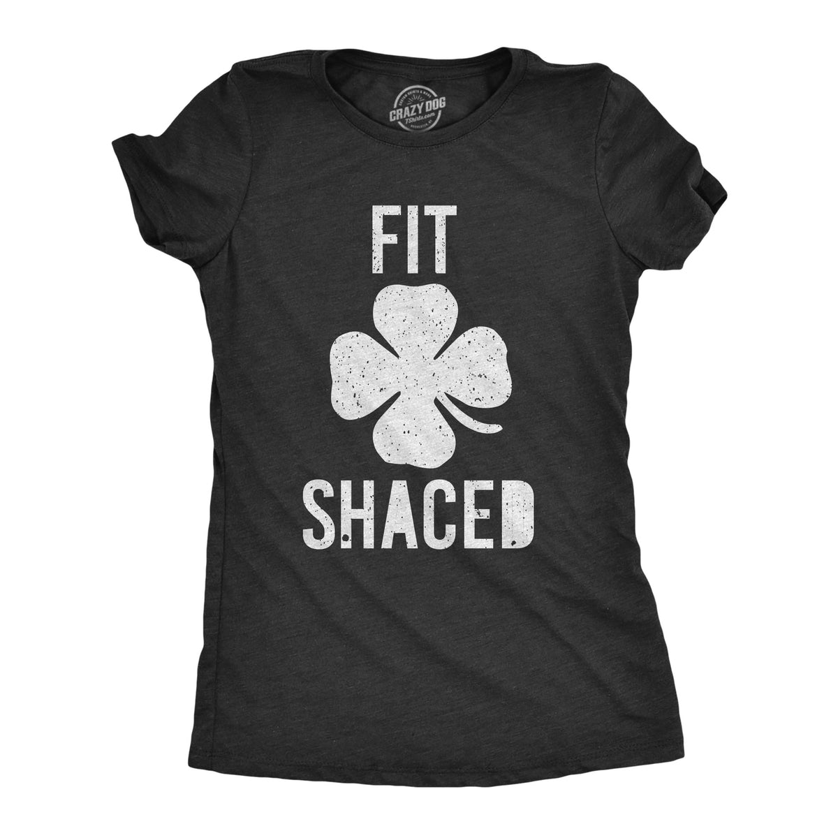 Funny Heather Black Fit Shaced Womens T Shirt Nerdy Saint Patrick&#39;s Day Beer Drinking Tee