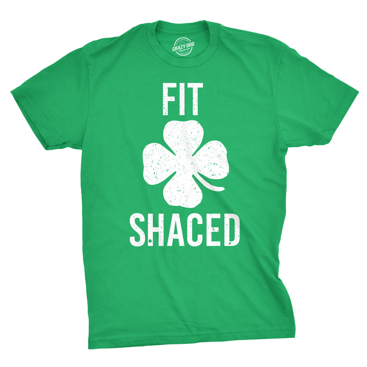 Funny Green Fit Shaced Mens T Shirt Nerdy Saint Patrick&#39;s Day Drinking Beer Tee
