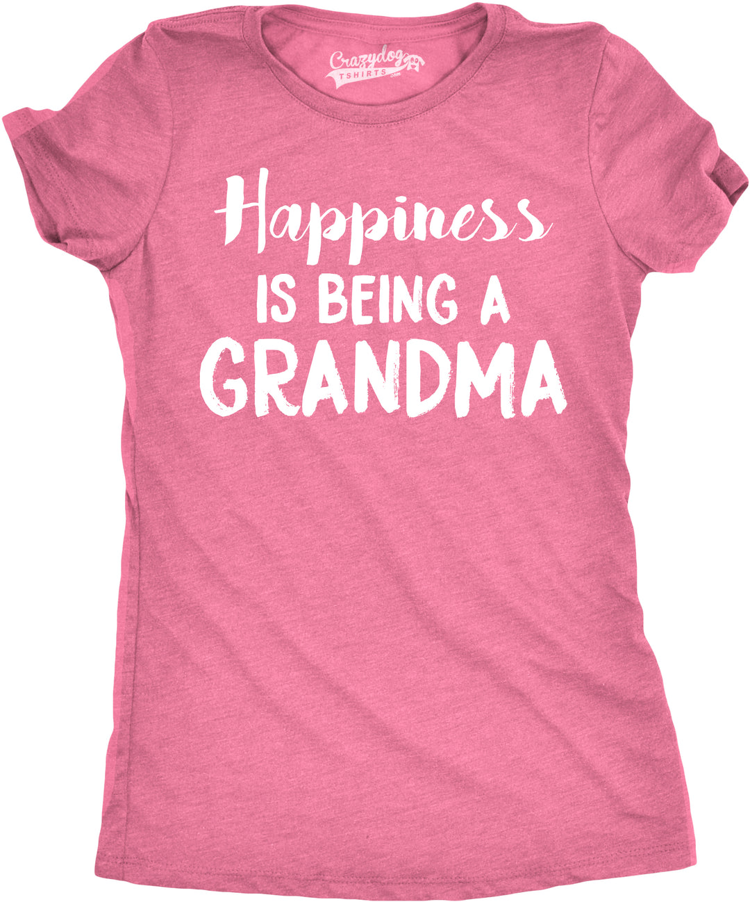 Funny Pink Happiness Is Being a Grandma Womens T Shirt Nerdy Mother's Day Grandmother Tee