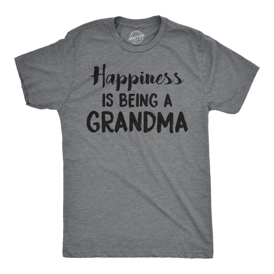 Funny Happiness is Being a Grandma Mens T Shirt Nerdy Mother's Day Grandmother Tee