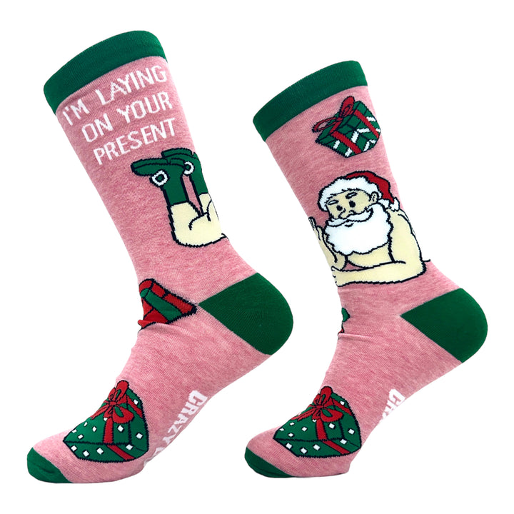 Men's Im Laying On Your Present Socks