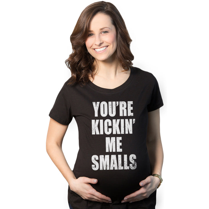 Funny Black Kickin’ Me Smalls Maternity T Shirt Nerdy TV & Movies Baseball Tee