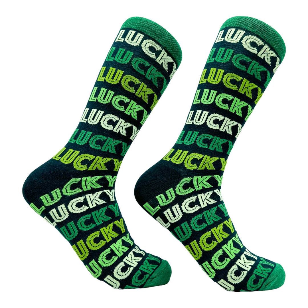 Funny Lucky Socks Men's Lucky Sock Nerdy Saint Patrick's Day Tee