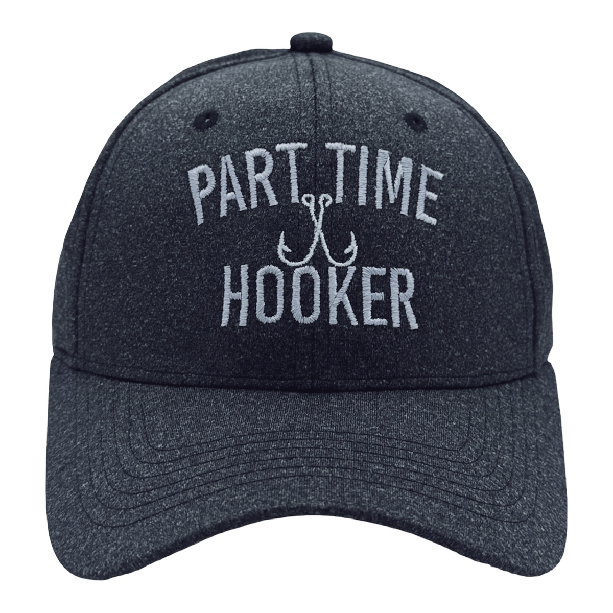 Funny Heather Black - Part Time Hooker Part Time Hooker Nerdy Fishing Tee